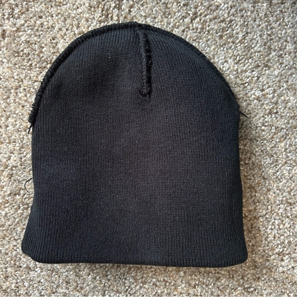 Black Beanie with White Embroidery - Picture 5 of 5